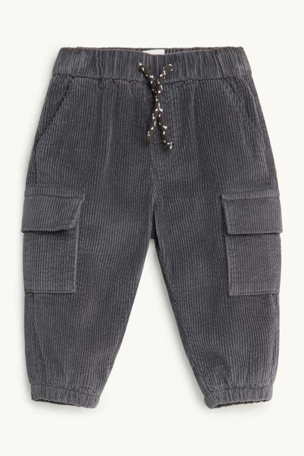Baby Jungen - Baby-Thermo-Cargohose - dunkelgrau