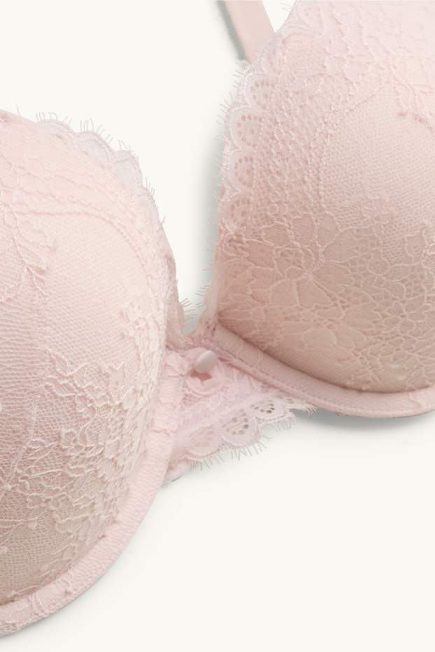 Women - Underwire bra - DEMI - push-up - padded - pale pink