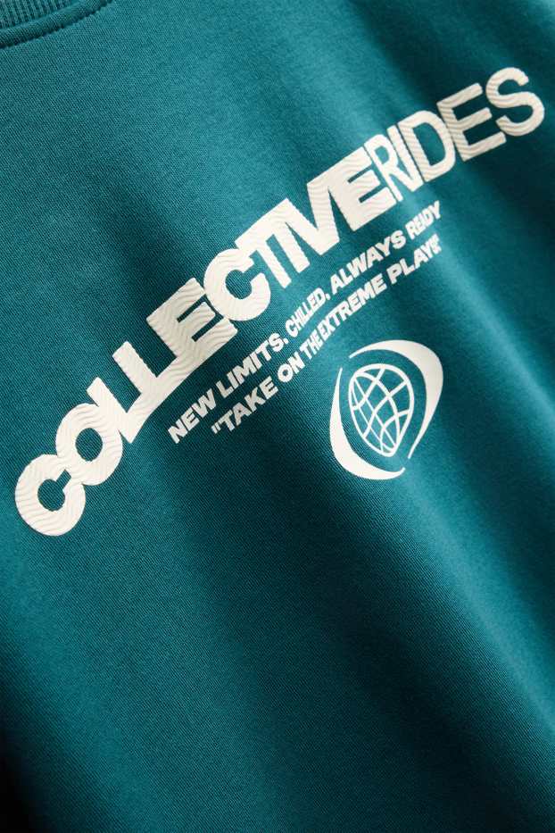 Copii - Băieți - Tricou cu mânecă lungă - relaxed fit - petrol