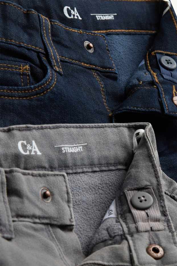 Children Boys - Straight jeans - thermal jeans - denim-dark blue
