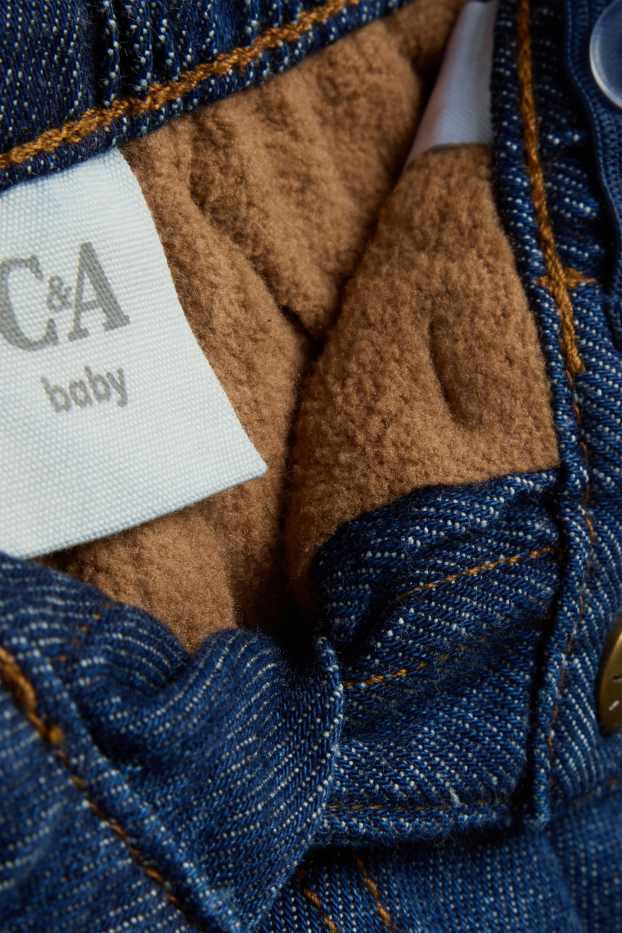 Bebeluși - băieți - Jeans bebeluși - jeans termoizolanți - denim-albastru