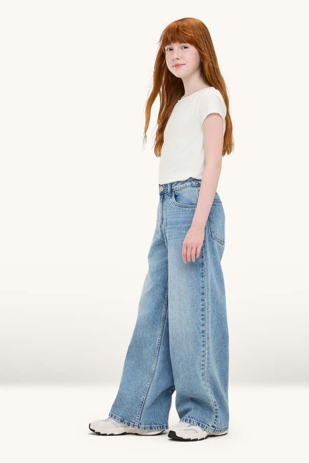 Enfants filles - Jean baggy - jean bleu