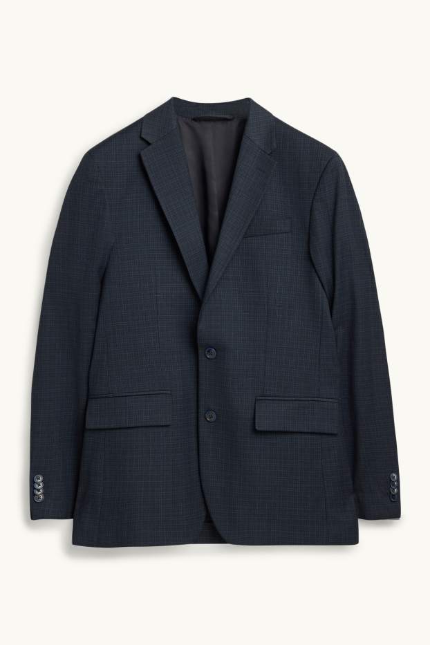 Hommes - Veste de costume - regular fit - extensible - bleu foncé