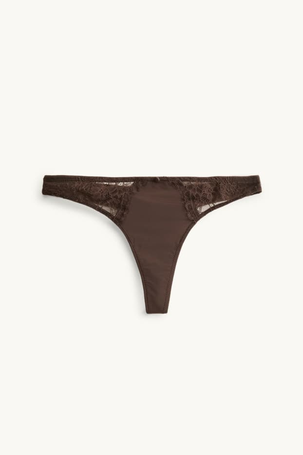 Dames - String - donkerbruin