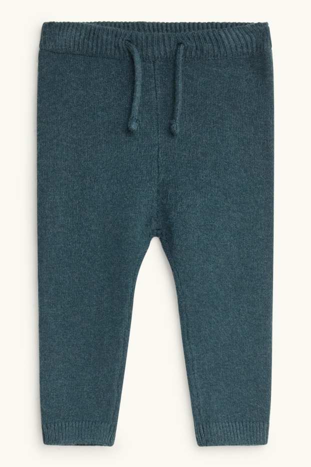 Neonati - Leggings in maglia per neonati - blu scuro-melange