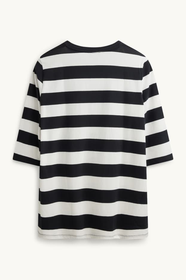 Dames - T-shirt - wit / zwart