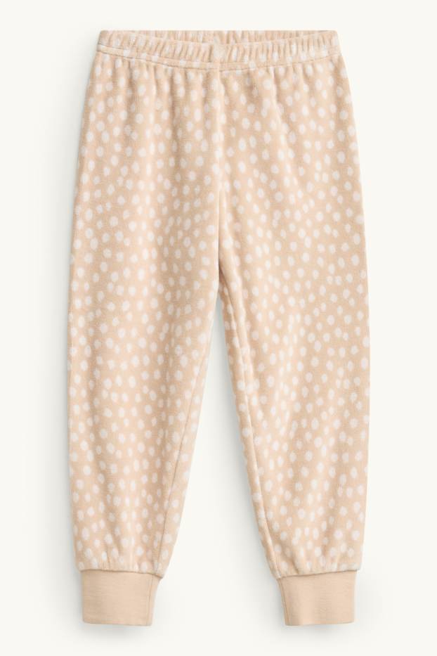 Copii - Fete - Ren - pijama de iarnă - 2 piese - alb