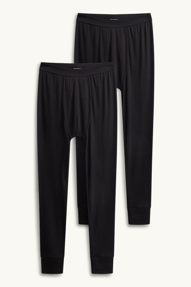 Home - Paquet de 2 - pantalons llargs interiors - negre