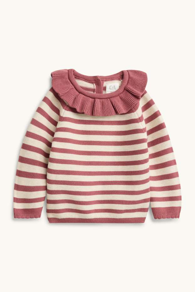 Neonate - Completo per neonate - 2 pezzi - rosa / beige