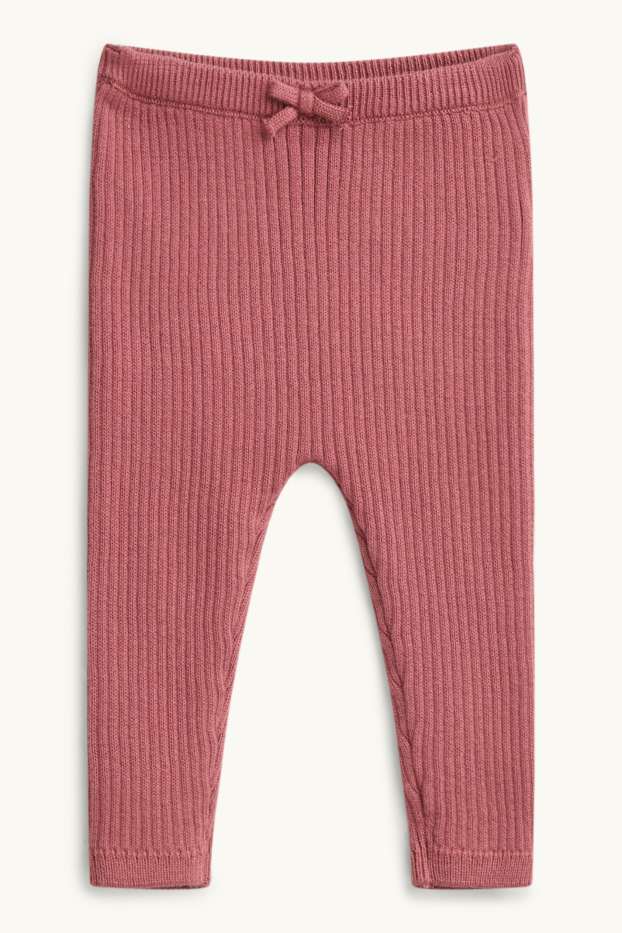 Neonate - Completo per neonate - 2 pezzi - rosa / beige