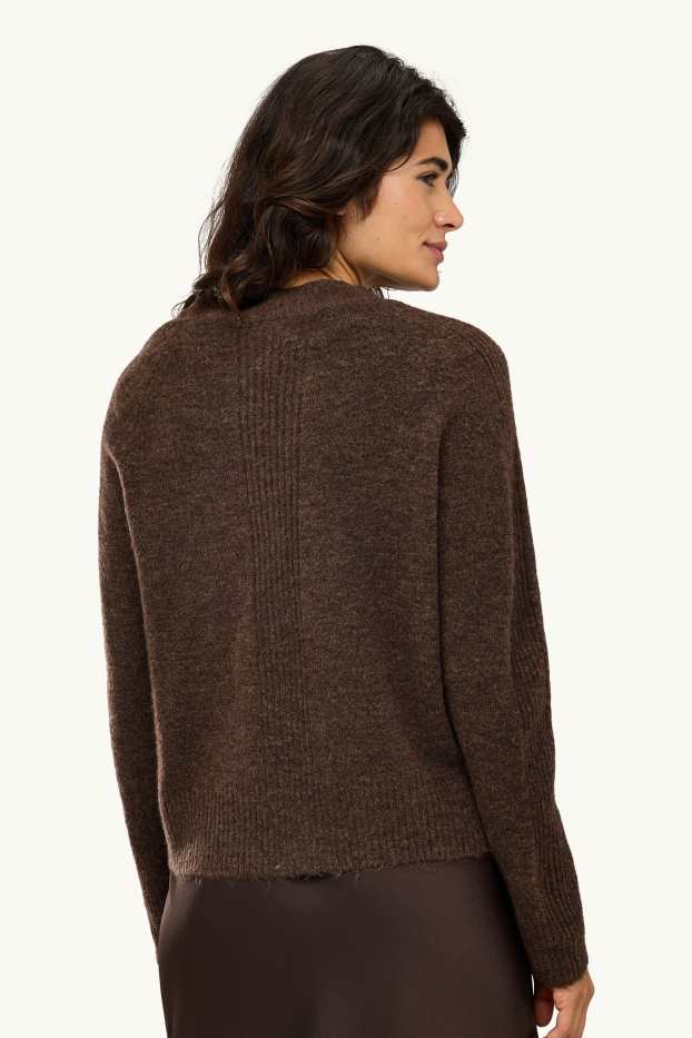 Damen - Strickjacke - braun
