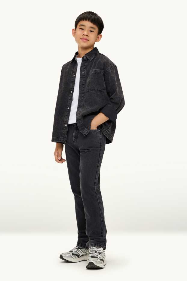 Kinderen: jongens - Straight jeans - zwart
