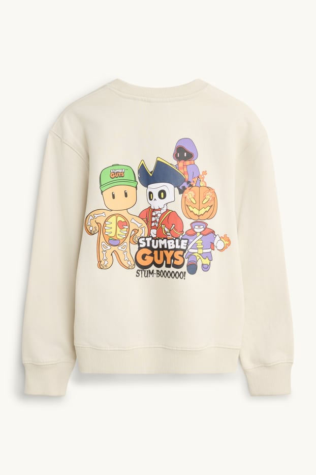 Enfants garçons - Halloween - Stumble Guys - sweat - blanc crème