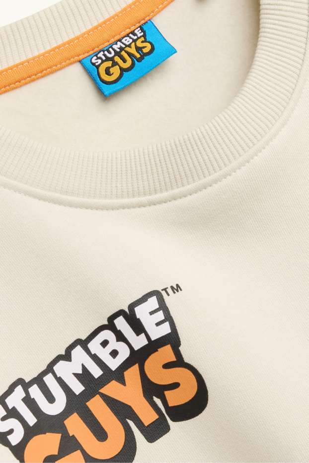 Enfants garçons - Halloween - Stumble Guys - sweat - blanc crème