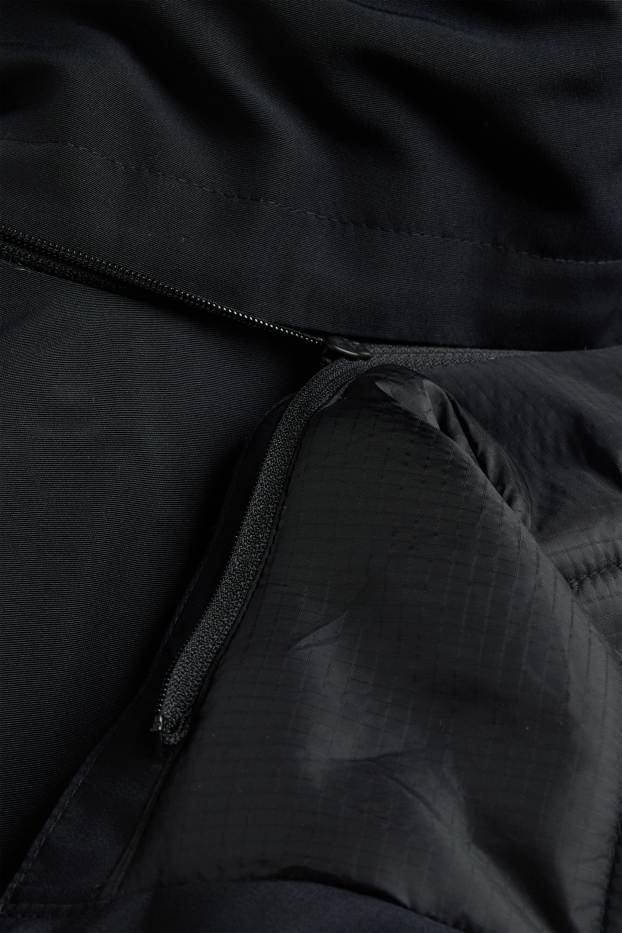 Men - Parka with hood - lined - black