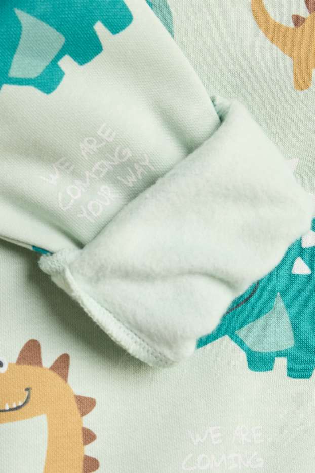 Kinder Buben - Multipack 2er - Dino - Hoodie und Sweatshirt - mintgrün