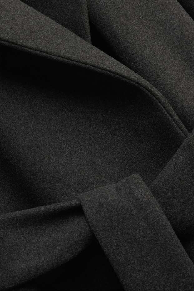Dona - Abric amb caputxa - gris fosc