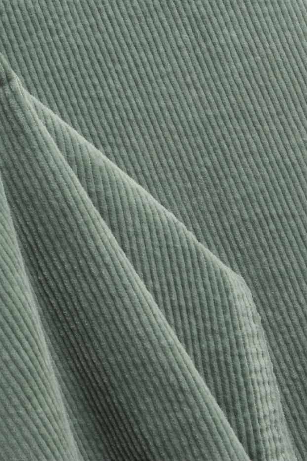 Dona - Pantalons de pana - high waist - wide leg - texà verd