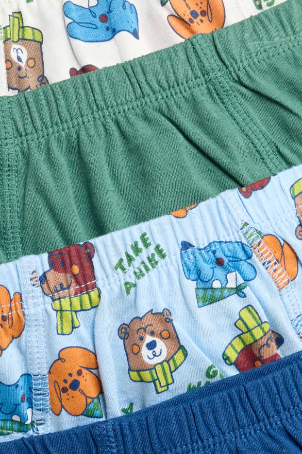 Enfants garçons - Lot de 8 - ours et chien - culotte - vert