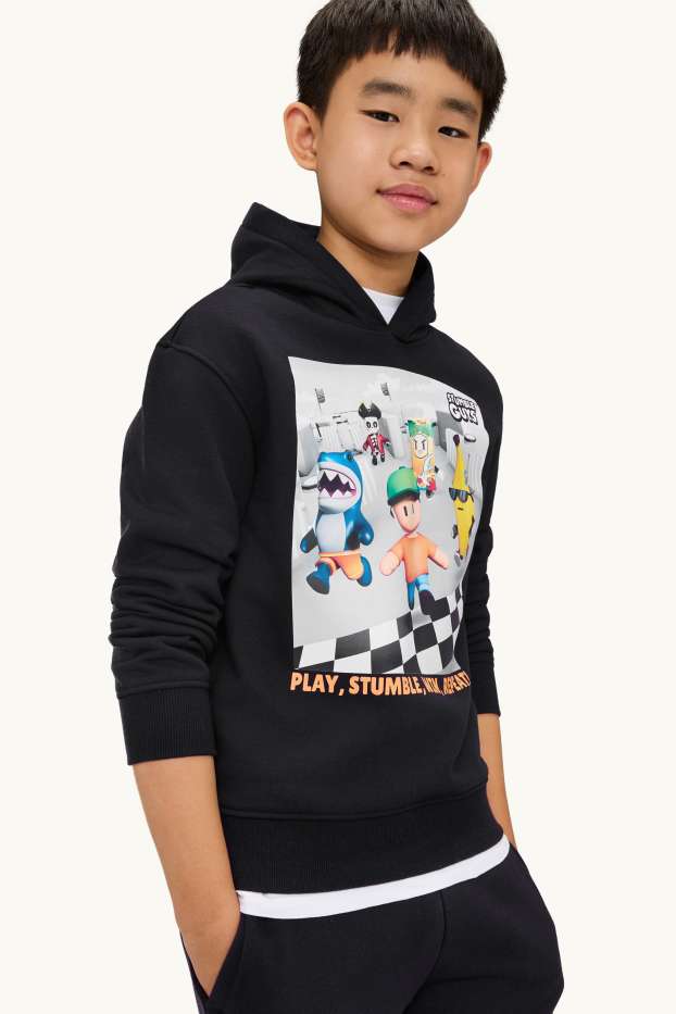 Enfants garçons - Stumble Guys - sweat à capuche - noir