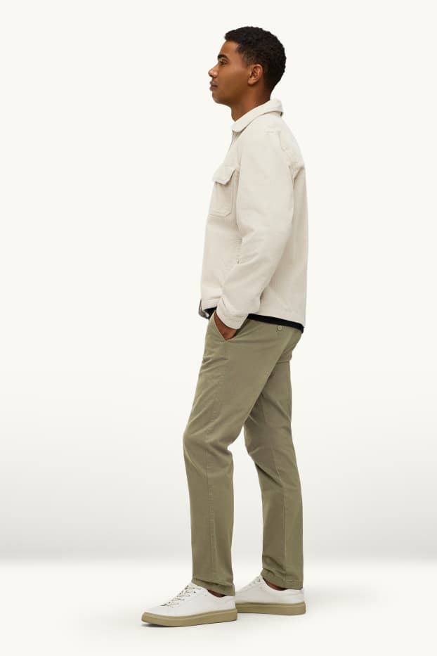 Bărbați - Chino - slim fit - kaki