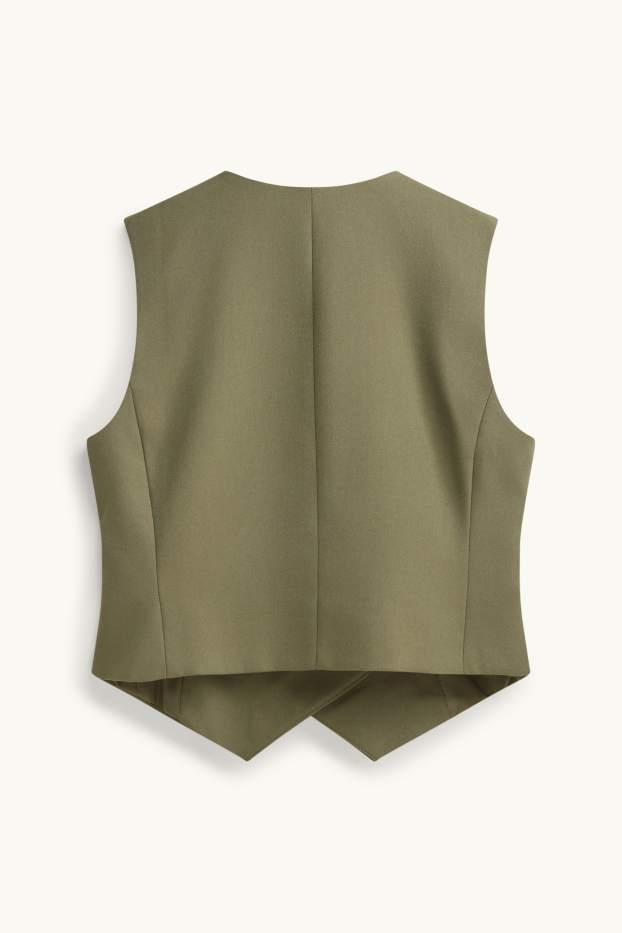 Donna - Gilet - sciancrato - kaki