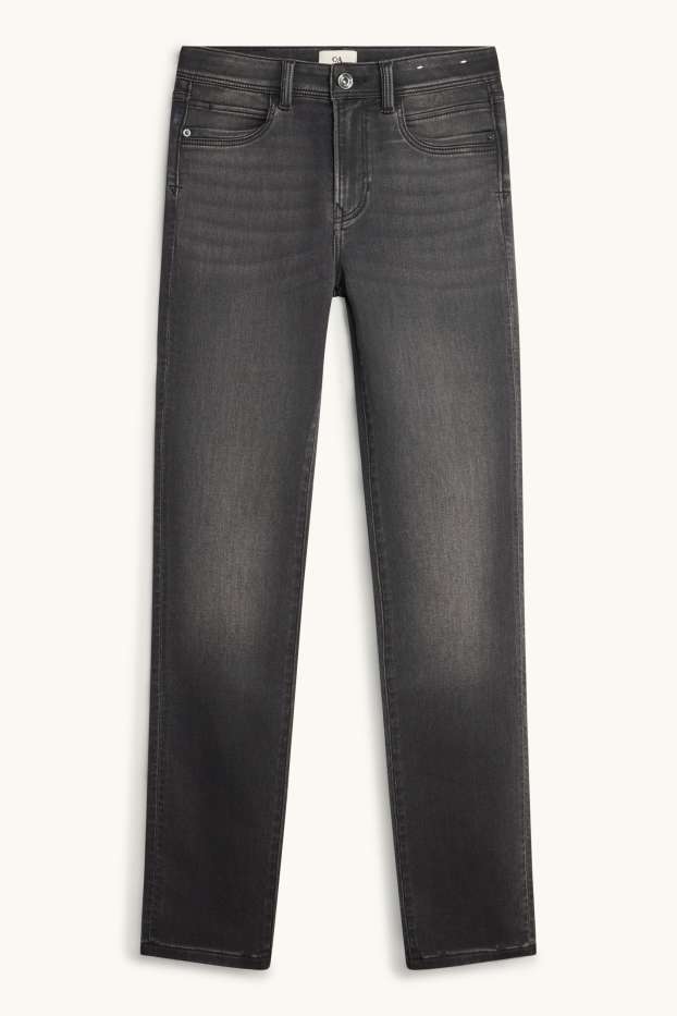 Femmes - Slim jean - mid waist - jean gris foncé
