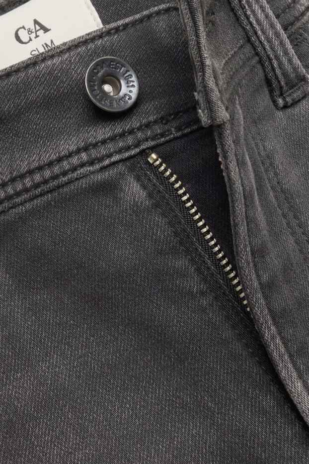 Femmes - Slim jean - mid waist - jean gris foncé