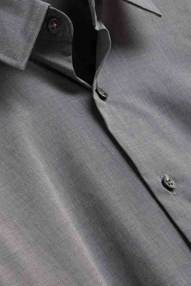 Herren - Businesshemd - Regular Fit - Kent - bügelleicht - grau