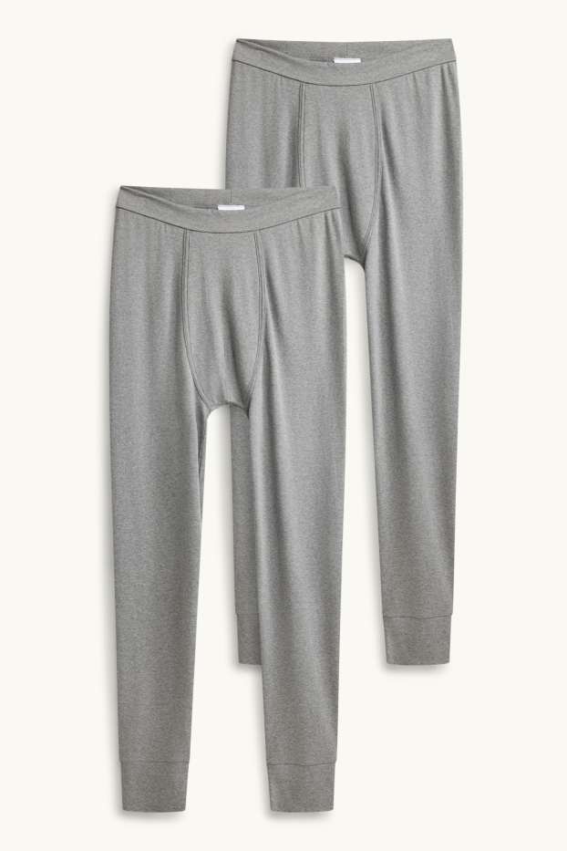 Home - Paquet de 2 - pantalons llargs interiors - gris jaspiat