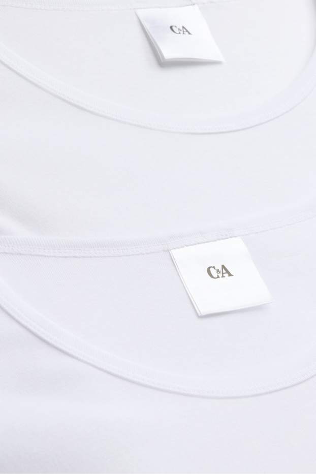 Uomo - Confezione da 2 - maglia intima - bianco neve