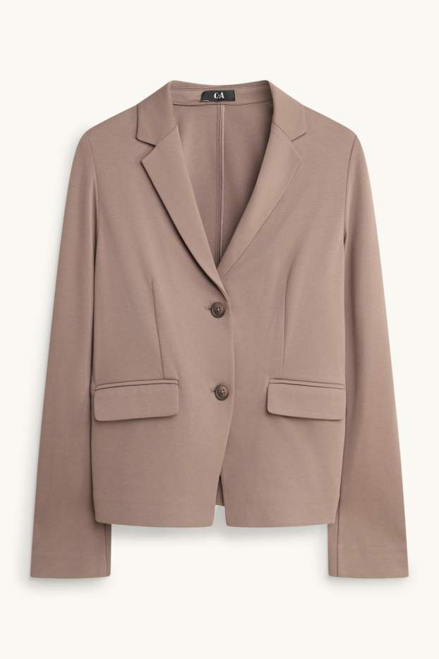 Femmes - Blazer de bureau - cintré - taupe