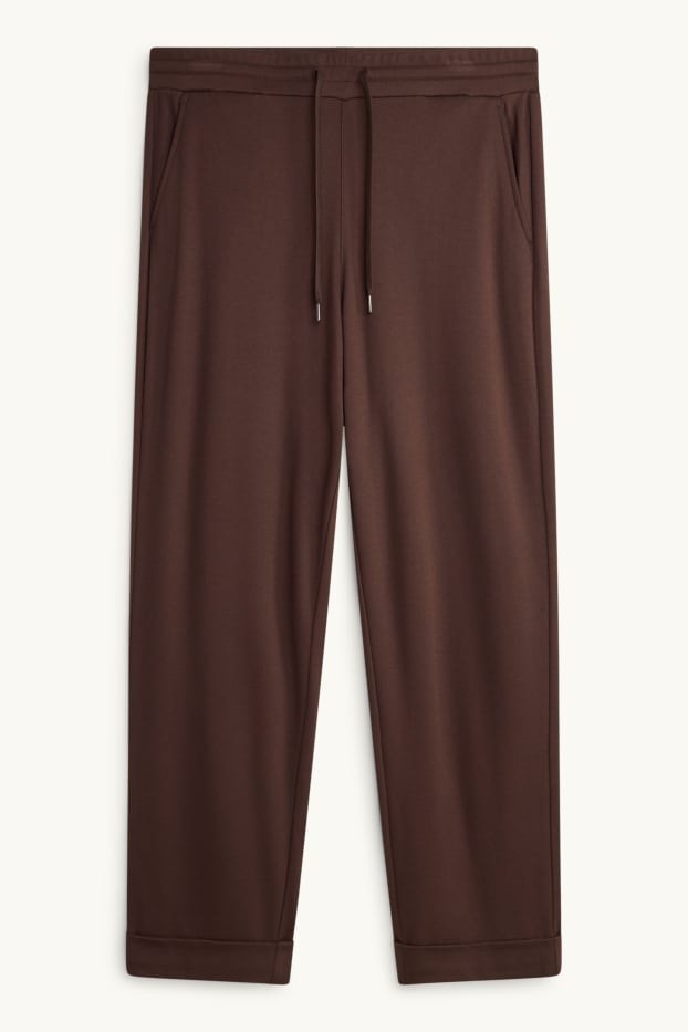 Femei - Pantaloni de trening - maro închis