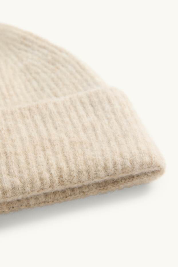 Dona - Gorro - acanalat - beix jaspiat