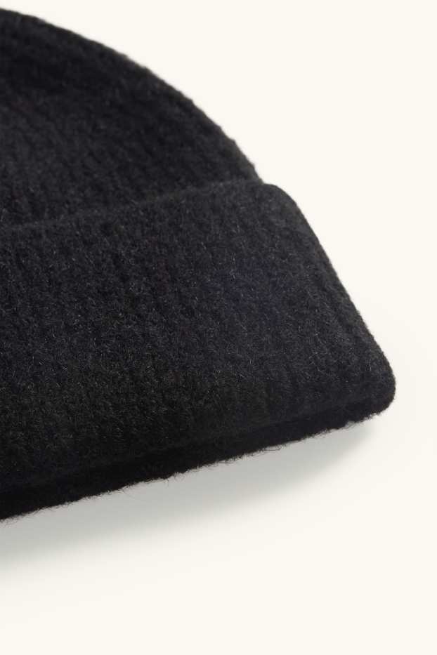 Dona - Gorro - acanalat - negre