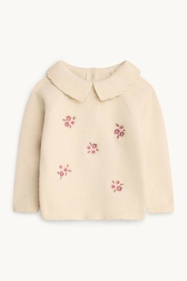 Baby Girls - Floral - newborn outfit - 2-piece - beige