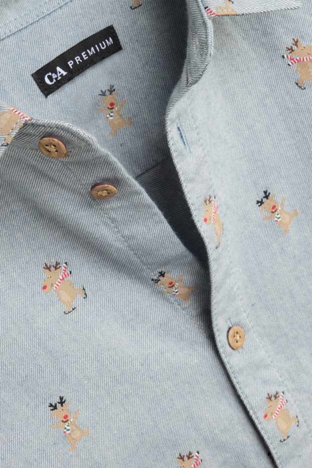 Bambini - Renna - camicia natalizia - grigio chiaro