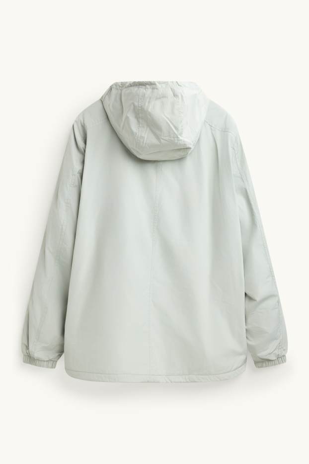 Hommes - Veste à capuche - finition déperlante - gris