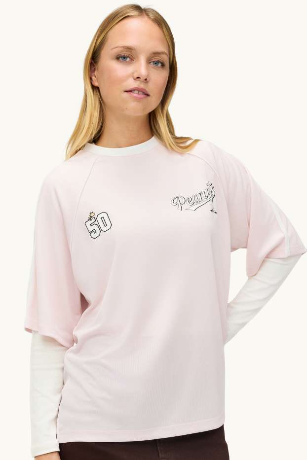 Femmes - T-shirt - Oversize - Peanuts - rose tendre
