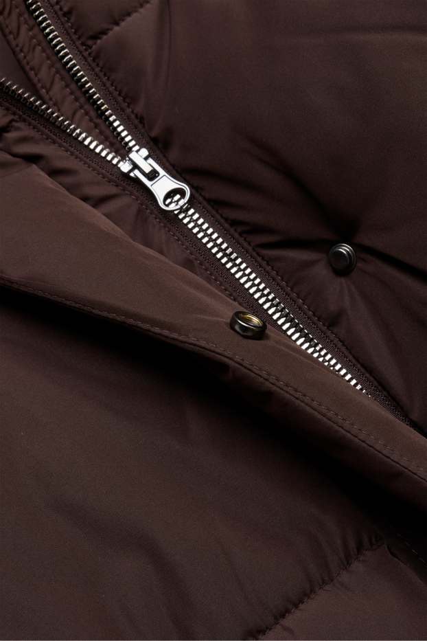 Femmes - Doudoune avec capuche - doublée - finition déperlante - marron foncé