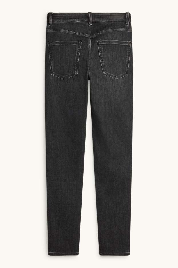 Femei - Skinny jeans - talie medie - jeans modelatori - LYCRA® ADAPTIV Fiber - denim-gri închis