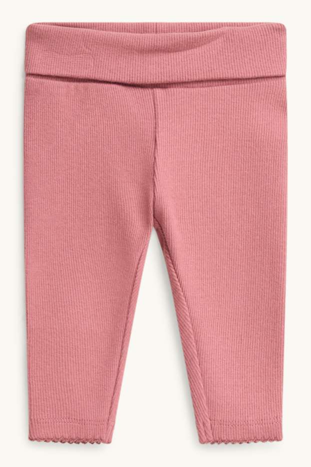 Neonate - Completo per neonate - 3 pezzi - rosa / beige