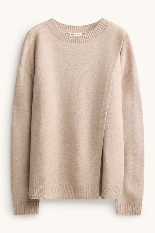 Damen - Still-Pullover - beige-melange