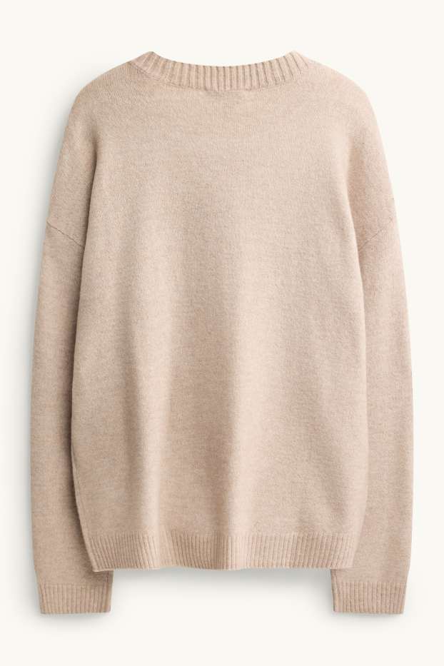 Damen - Still-Pullover - beige-melange
