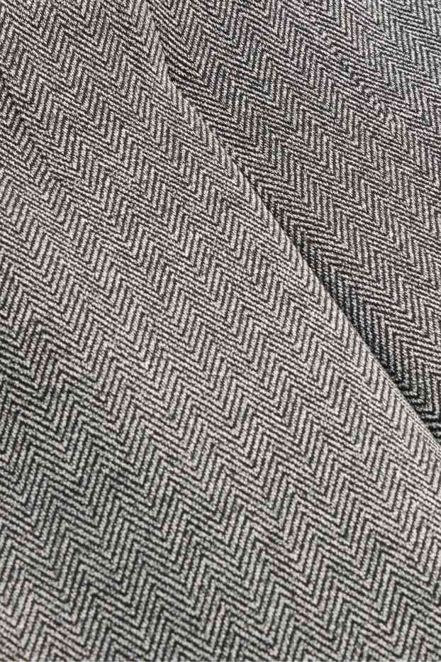 Femei - Pantaloni de stofă - talie înaltă - wide leg - cu model - gri melanj