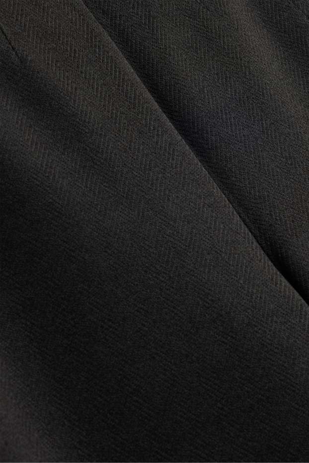 Femei - Pantaloni de stofă - talie înaltă - wide leg - cu model - negru