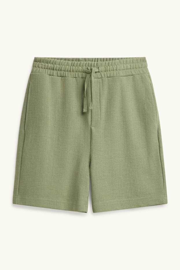 Men - Sweat shorts - light green
