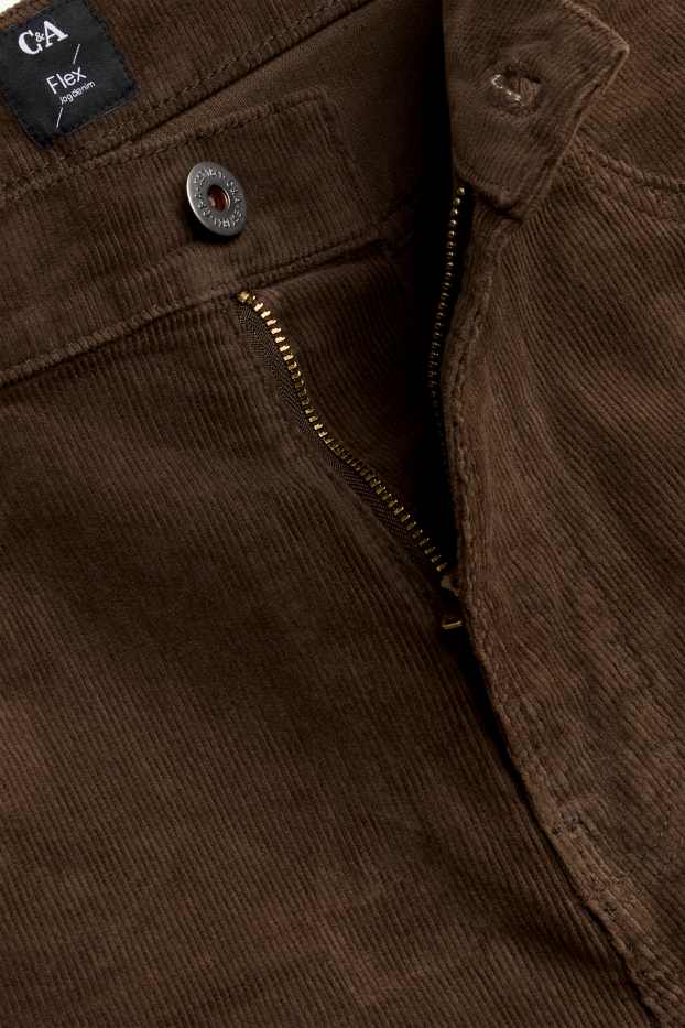 Uomo - Pantaloni in velluto a coste - relaxed fit - marrone scuro