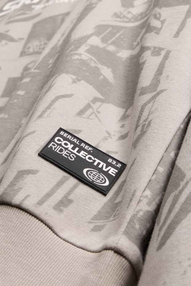 Enfants garçons - Skate - sweat à capuche - à motif - gris
