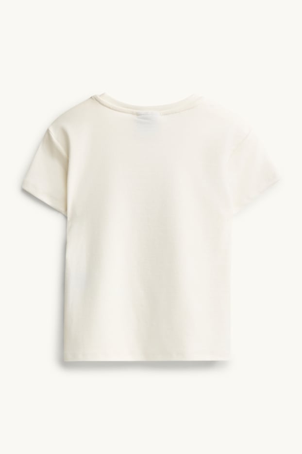 Dames - T-shirt - crème wit
